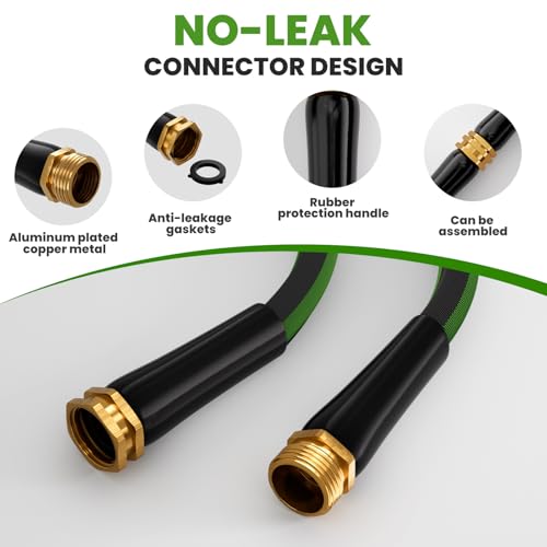 Garden Hose 75 FT, Non-Expanding Water Hose, Lightweight Flexible, Kink-Resistant & Burst-Resistant, High Pressure Garden Hose for Lawn, Garden, Car Wash & Outdoor Cleaning - size: 75FT