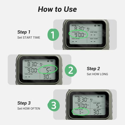 NexusLab Sprinkler Timer with Remote Control, 4-Program Automatic Hose Watering Controller for Garden, Lawn and Greenhouse, Rain Delay, Manual Watering, Child Lock, IP65 Outdoor Design