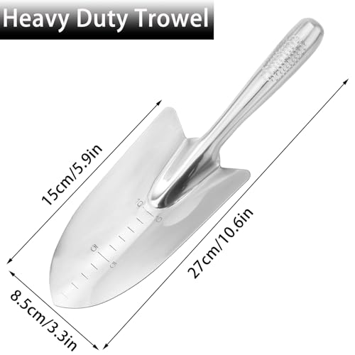 Garden Hand Trowel Stainless Steel Garden Shovel Rust Resistant Small Spade