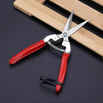 Stainless Steel Straight Pruning Shears for Rose Gardening Plant Trimming and Fruit Harvesting Durable Ergonomic Hand Pruners Garden Yard Tool