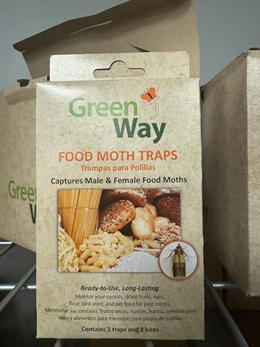 Greenway Pantry Food Moth Traps, 1 Pack (Includes 2 Traps and 2 Lures)