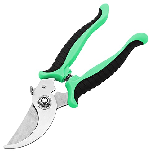 JONMON Pruning Shears - Garden Clippers Pruner, 7.5 Inch Stainless Steel Handheld Branch Gardening Scissors Snips Tool with Safety Lock for Trimming Plant, Flowers, Herbs, Buds, Leaves