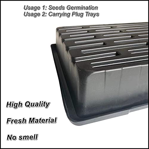 RooTrimmer 18-Pack 1020 Seedling Trays with Holes - Extra Strength Heavy Duty,10" x 20", Reusable 1020 Nursery Trays for Seed Germination, Plant Propagation, Garden Seed Starter and Microgreens - size: 1020 - 18 Pack With Holes