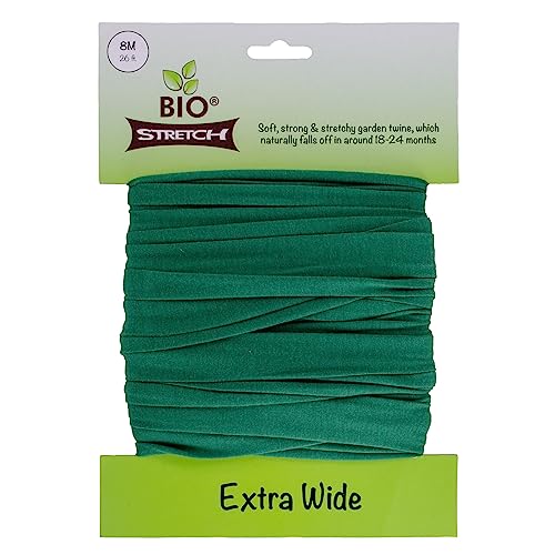 Bio-Stretch Soft Tree Ties & Garden Tape for Young Trees, 8M Green - size: Extra Wide 26 ft / 8M