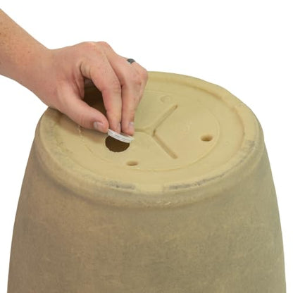 Sunnydaze Anjelica 15.25'' Large Plastic Planter Pot for Plants, Beige - color: Beige, size: 15.25 in
