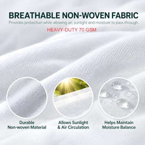 VitalCozy 4 Pcs Winter Plant Covers Freeze Protection 3.6 x 1.5 x 1.3 ft - color: White, size: 3.6 x 1.5 x 1.3 ft