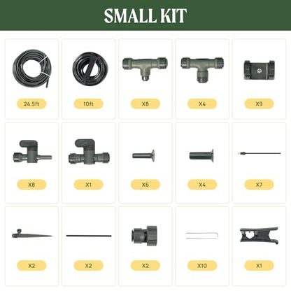 Vego Garden Irrigation Kit - Drip Irrigation System for Raised Garden Beds, Efficient Watering Solution for Vegetables, Flowers, and Plants, Easy DIY Installation (M) - size: M