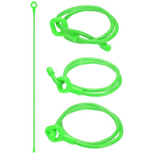 M METERXITY 4-Pack Adjustable Plant Ties, 18inch/45.72cm Silicone Flexible Multi-Function Sturdy Garden Twist Tie for Plant Support/Tree/Shrub/Vine, Reusable Support Twine [Green] - color: Green, size: 18inch/45.72cm