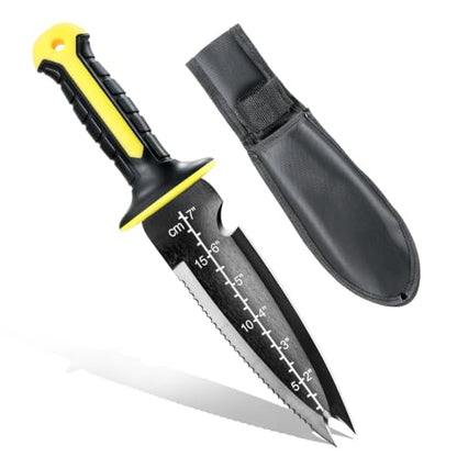 Hori Hori Garden Knife Tool with Full‑Tang Blade, 7" Weeding Knife