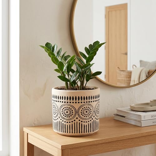 Ceramic 5 Inch Succulent Plant Pot Small Flower Planter - color: Pattern