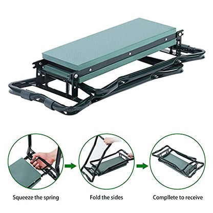 Garden Kneeler, Folding Stool, Portable Garden Bench EVA Foam Pad with Tool Bag Pouch