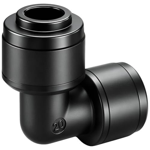 1/4 Inch Drip Irrigation Elbow Fittings, 22 Pieces Push-to-fit Corner 90 Degree Elbow Connectors for 1/4" Irrigation Tubing Leak Free Drip Line Parts for Garden Lawn Irrigation System - size: 1/4" Push to Connect Elbow
