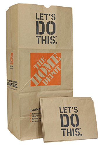 THE HOME DEPOT Heavy Duty Brown Paper 30 Gallon Lawn and Refuse Bags for Home and Garden (15 Lawn Bags) - size: 15 Count (Pack of 1)