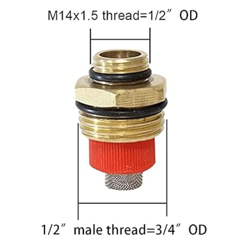 Joywayus Brass Misting Spray Nozzle 3/4" GHT Male 1-Holes Garden Sprinklers Irrigation Connector Water Sprinklers Mister Heads Fitting with Filter Mesh (Pack of 2) - size: 1 Holes-3/4"GHT