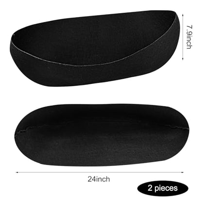2PCS 24Inch Upgraded Planter Basket Liners Fabric Window Box Liners Felt Trough Planter Liner Black Flower Basket Liner Non-Woven Hanging Plant Liner for Planters Garden Fence - Avoid Bird Nesting - size: 2PCS 24 Inch
