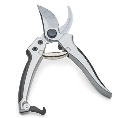 Bypass Pruning Shears for Gardening - 8” Heavy Duty Garden Shears - Spring-Loaded Snap Catch and Ergonomic Grips - Ultra Sharp Rust Resistant Trimming Scissors - Gardening Tools by Kings County Tools - style: 8" Bypass Pruner