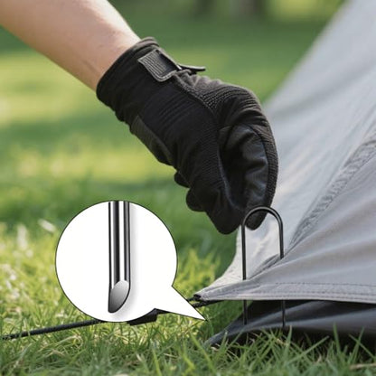8 inch 20 Pack U Shape Green Garden Stakes,11 Gauge Garden Pins,U-Shaped Tent Stakes,Galvanized Landscape Staples for Yard Lawn,Tube, Landscape Fabrics,Irrigation Hose and Weed Barriers. - color: green, size: 8in