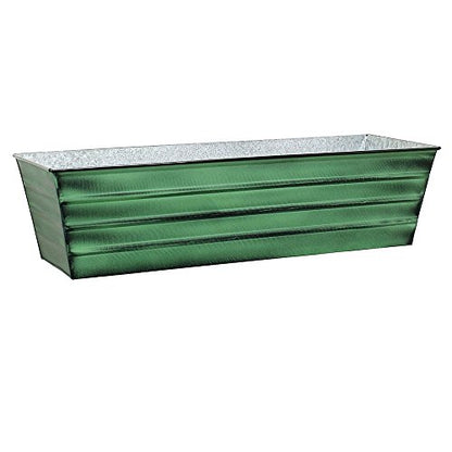 Achla Designs Galvanized Window Flower Box Planter-Green-Large (35.5" L x 11" W x 9.5" D) - color: Green, size: Large