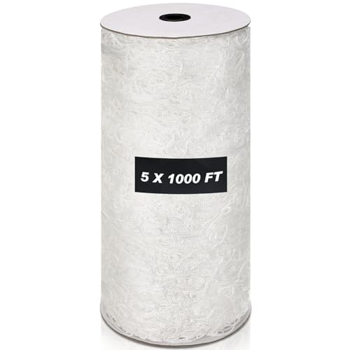 Berlune 5 x 1000 ft Trellis Netting Roll Heavy Duty Nylon Garden Trellis Netting with 6 Inch Mesh Soft Plant Support Net for Climbing Plants, Grape Racks, Growing Support Bean, Pea, Tomatoes - size: 5 x 1000 ft