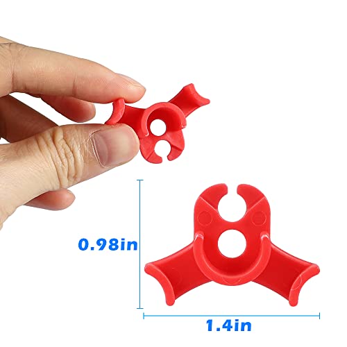 LucyPhy 30 Pack Plant Bender Angle Adjustable Plant Training Clips Low Stress Training Clips 90 Degrees Plant Stem(Circle Style,Red) - color: Red, size: 30Pack
