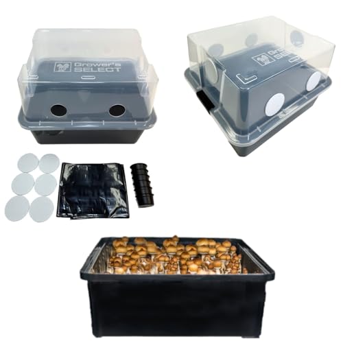 Myco Labs Grower's Select Mushroom 48Q Monotub Fruiting Chamber with Filter Disks and Liner - size: 48 Quart