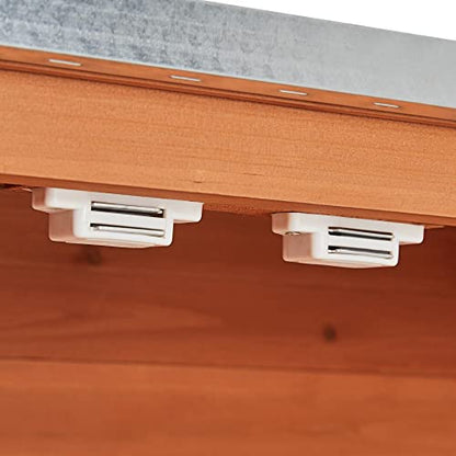 Topeakmart Potting Bench for Outside with Storage Cabinet & Metal Top,Brown - color: Brown