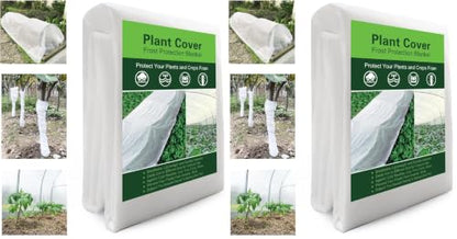 YFFSIDMY Plant Covers Freeze Protection, 6.5'x16' Frost Blankets for Outdoor Plants, Winter Tree Frost Cloth Plant Freeze Protection, Garden Heat Protection Floating Row Cover, White (Pack of 2) - size: 6.5'x16' (Pack of 2)