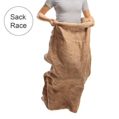 KEILEOHO 5 Pack 30 X 20 Inch Burlap Bags, Large Burlap Sacks, Potato Sack Race Bags for Gardening, Planting, Growing - size: 5 Pack 30X20In