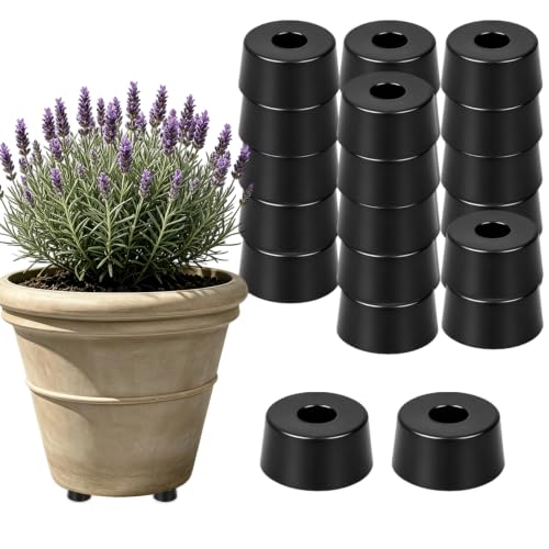 Plant Pot Feet Rubber Pot Risers Planter Feet for Outdoor Indoor Planters - size: Small 24 Pack 1" W x 1/2" H