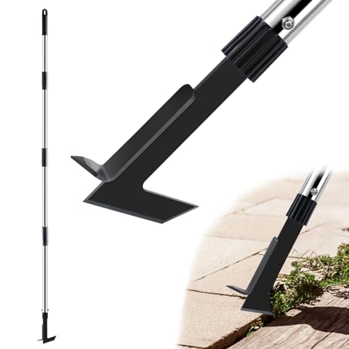 Crack Weeder with Long Handle, 60" Manual Crevice Weeding Tool