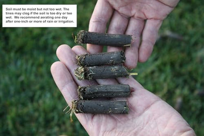 Core Lawn Aerator V4 Kit, 4.5 in Tines, Container - size: Extra Long Coring Tines with Container