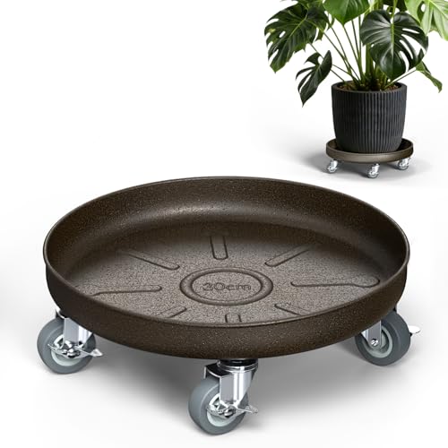 HOLKIE 12" Plant Stand with Wheels丨Total Capacity 320 lbs - size: 12"