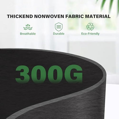 Plant Grow Bags 2-Pack 3 Gallon - Heavy Duty 300G Thickened Nonwoven Fabric Pots with Handles for Growing Potatoes, Tomatoes & Vegetables - size: 3 Gallon