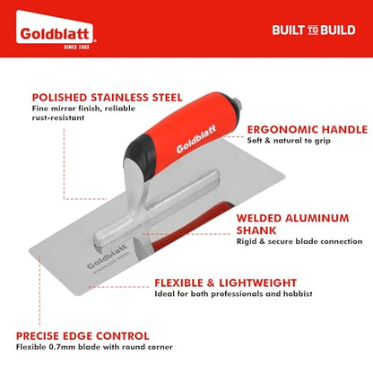 Goldblatt 3 Pieces Venetian Plaster Trowel Set, Drywall Tools for Finishing