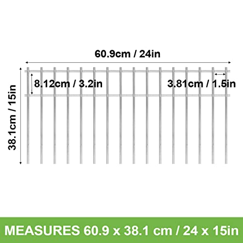 Animal Barrier Garden Fence Stainless No Dig Fence 10Pack, 24x15in - size: 24x15 IN