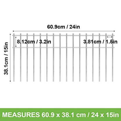 Animal Barrier Garden Fence Stainless No Dig Fence 10Pack, 24x15in - size: 24x15 IN