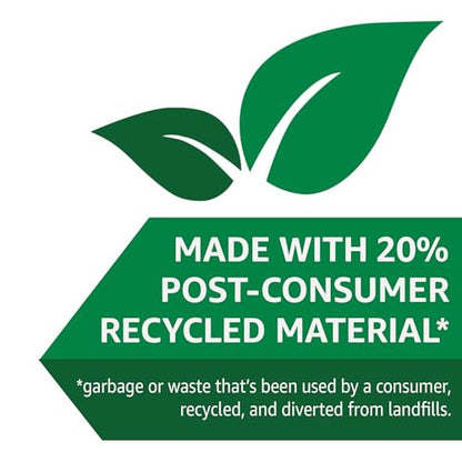 Amazon Basics 39 Gallon Lawn & Leaf Heavy Duty Drawstring Trash Bags, 20% Post Consumer Recycled, 40 Count, Black