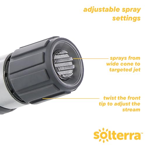 Solterra Adjustable Garden Hose Nozzle with Thumb Control - size: Thumb Control, style: Adjustable