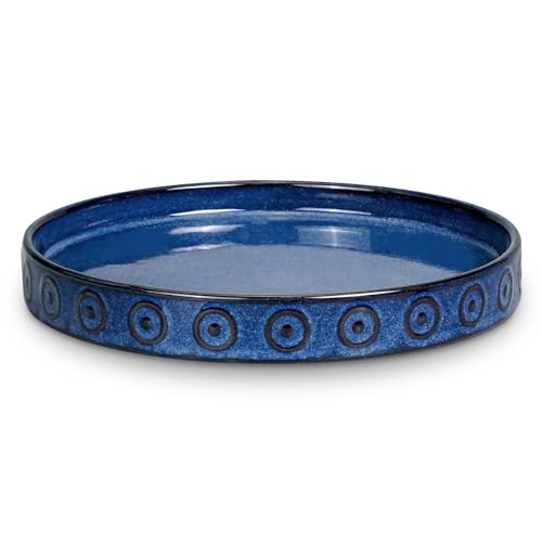 Eightpot Ceramic Plant Saucer, Plant Water Catcher Tray for Indoor Outdoors, 5.6 Inch Plant Pot Saucers, Round Plants Plates to Catch Water, Boho Decorative Plants Dishes to Catch Water, Blue - color: Blue, size: 5.6 Inch