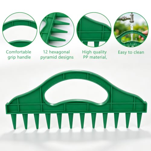 Handheld Seed Planter & Spacing Tool, Precision Dibber for Garden Beds, Raised Beds, Seed Trays & Rows, Ergonomic Sowing Tool for Vegetables, Flowers & Herbs, 2 Pcs