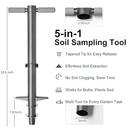 Bulb Planter, Sod Plugger Stand Up Grass Plugger for Lawn Repair