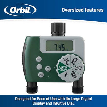 Orbit Programmable Digital Hose Watering Timer, 58910, 2 Outlet (Pack of 4) - size: 2 Outlet (Pack of 4)