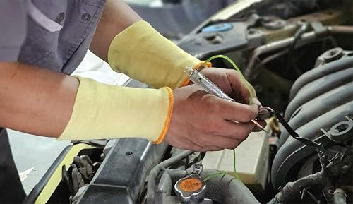 G & F PRODUCTS 100% Kevlar fiber by DuPont Cut Resistant Knit Sleeve, Sold by 6-piece pack - color: Cut Level 3 No Thumbslot 6 Inch