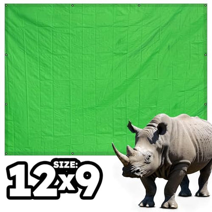 RENEGADE Industrial Tarp 12x9 ft Green – Heavy Duty, Waterproof, UV-Resistant, PFAS-Free – Durable Tarp for Jobsite Coverage, Construction, Farming & Shelter Use - color: Green, size: 12X9