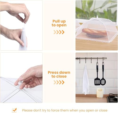 Food Covers for Outside Mesh, Food Nets for Outdoors, 7 Pack - size: 7 PACK (1*XXL+2*L+2*M+2*S)