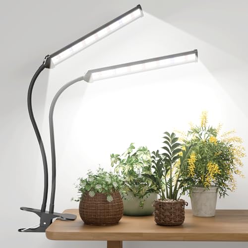 GooingTop LED Grow Light,White Full Spectrum Clip Plant Growing Lamp - size: 75Watts