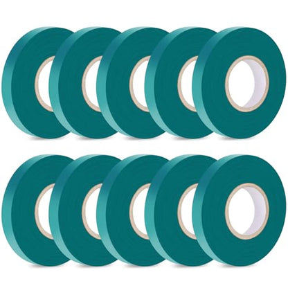 Easytle Stretch Tie Tape Roll, 1/2" 150ft Garden Tie Tape, Thick Sturdy Plant Ribbon Garden Green Vinyl Stake Gardening Tools for Indoor Outdoor Patio Plant Use (10 Pack) - size: 1,500 ft