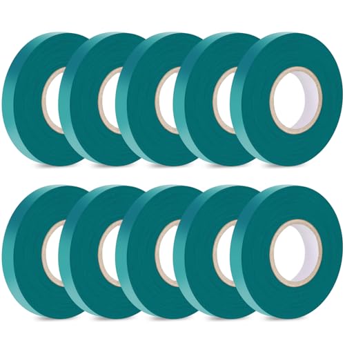 Easytle Stretch Tie Tape Roll, 1/2" 150ft Garden Tie Tape, Thick Sturdy Plant Ribbon Garden Green Vinyl Stake Gardening Tools for Indoor Outdoor Patio Plant Use (10 Pack) - size: 1,500 ft