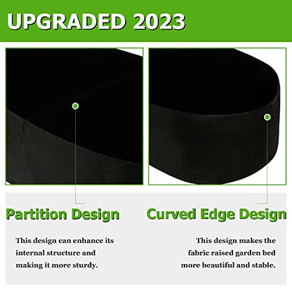 Fabric Raised Garden Bed, Garden Grow Bag for Vegetables, 2 x 8 ft - size: 8×2×1ft