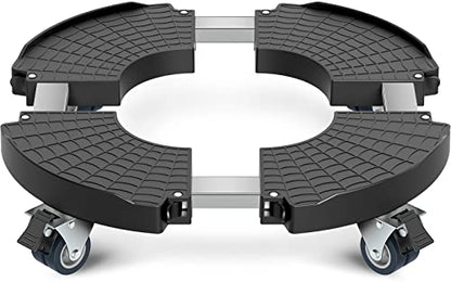 VANCASTLE Plant Caddy with Lockable Wheels 15-22'' Adjustable Plant Stand - color: Black, size: 1